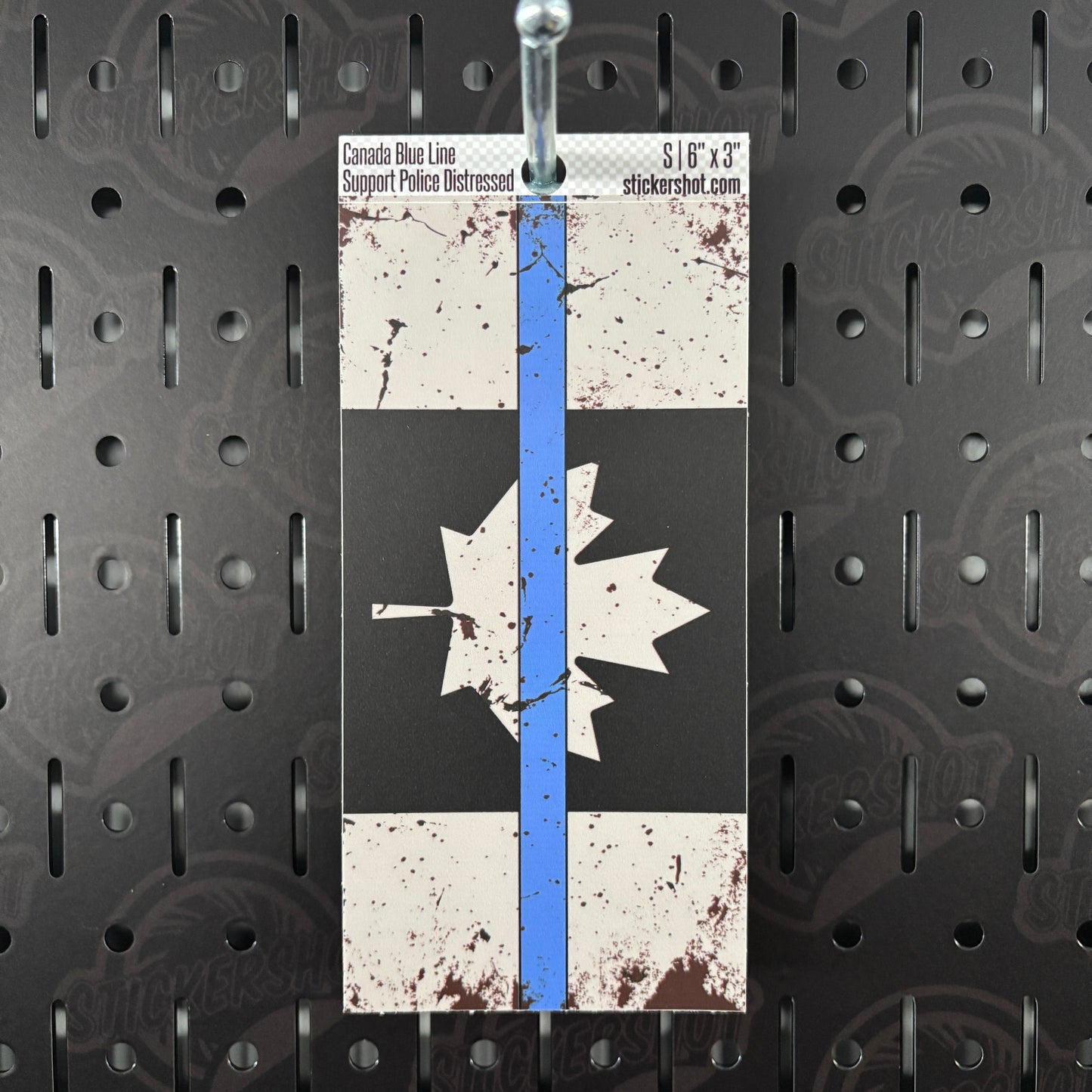 Canada Blue Line Distressed Flag Sticker