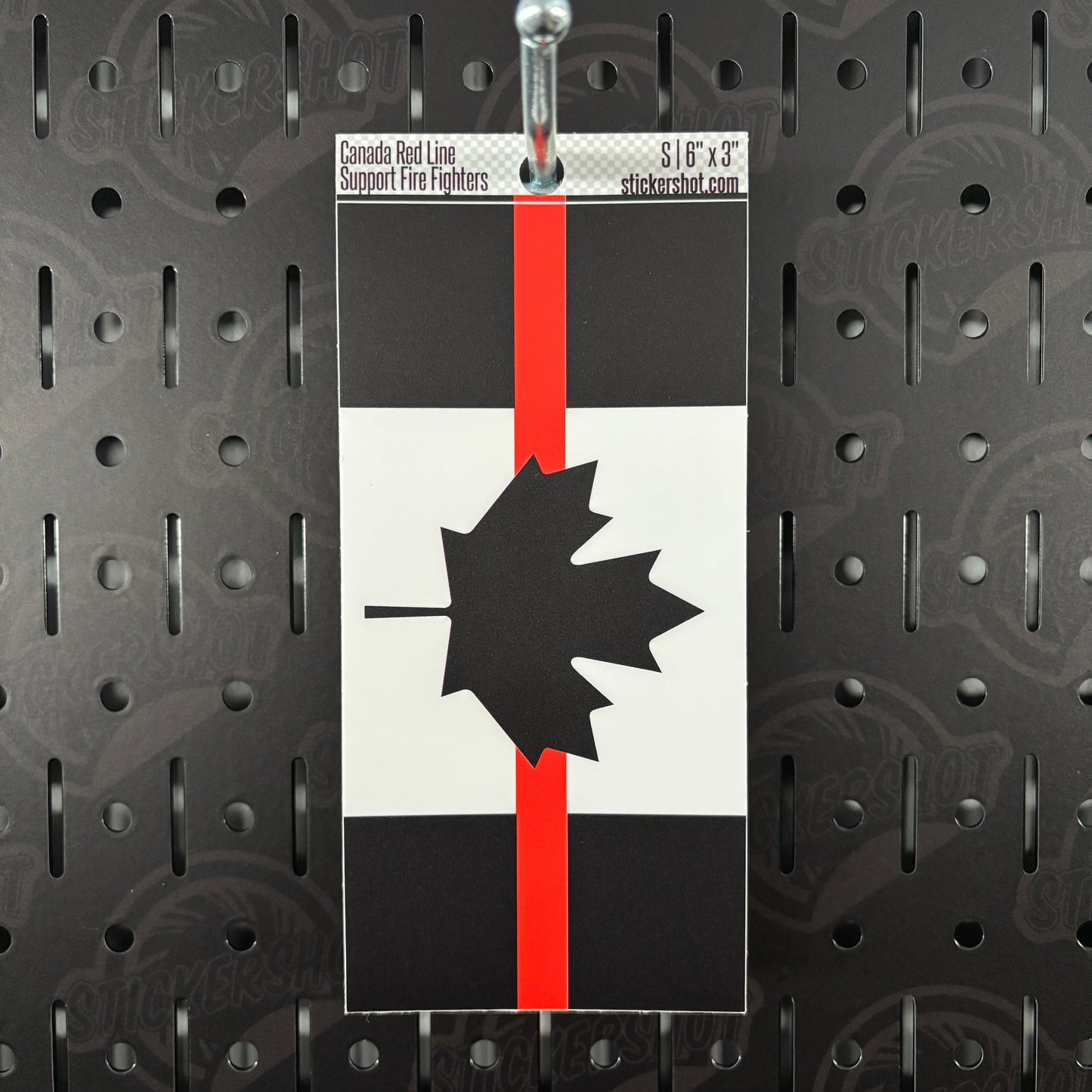 Canada Red Line Flag Sticker