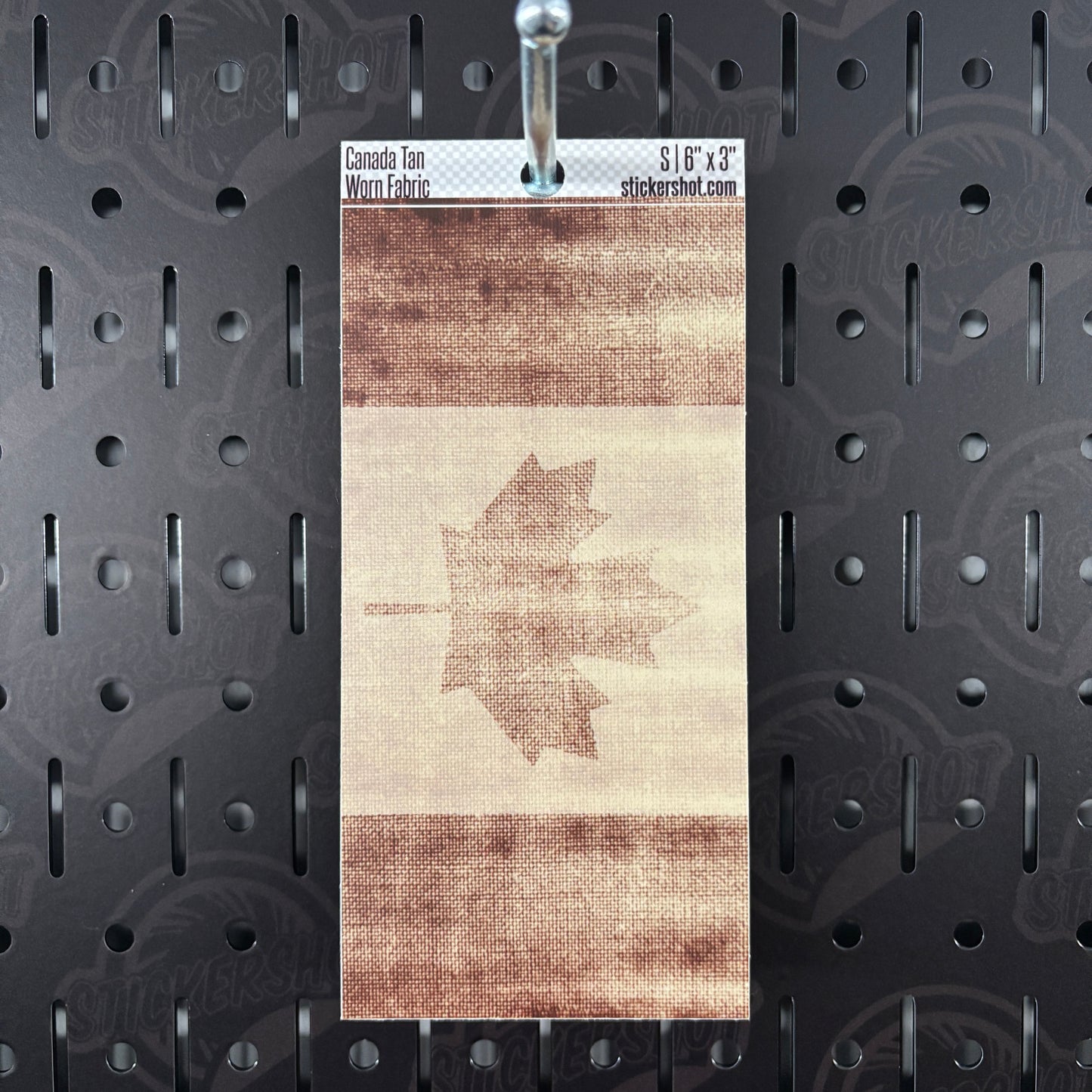 Canada Worn Fabric Tan Flag Sticker