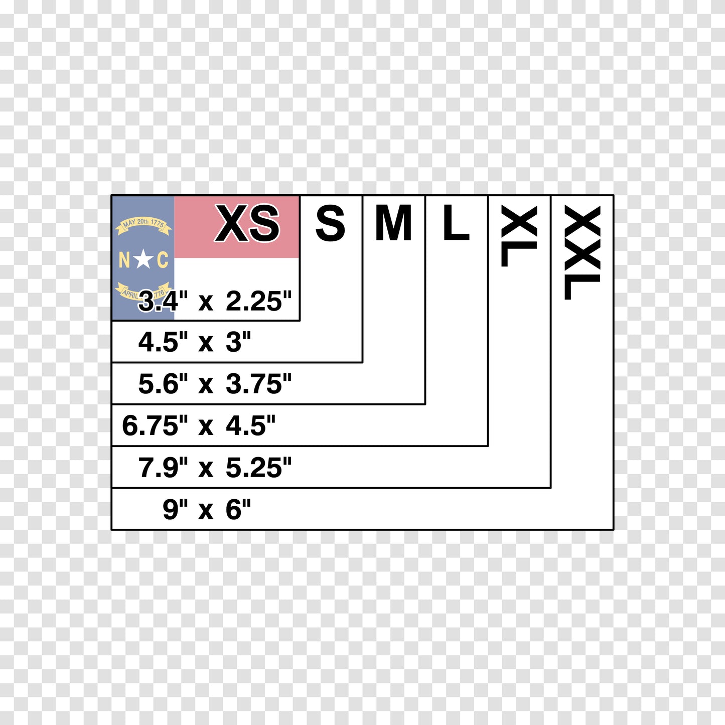 North Carolina State Flag Sticker
