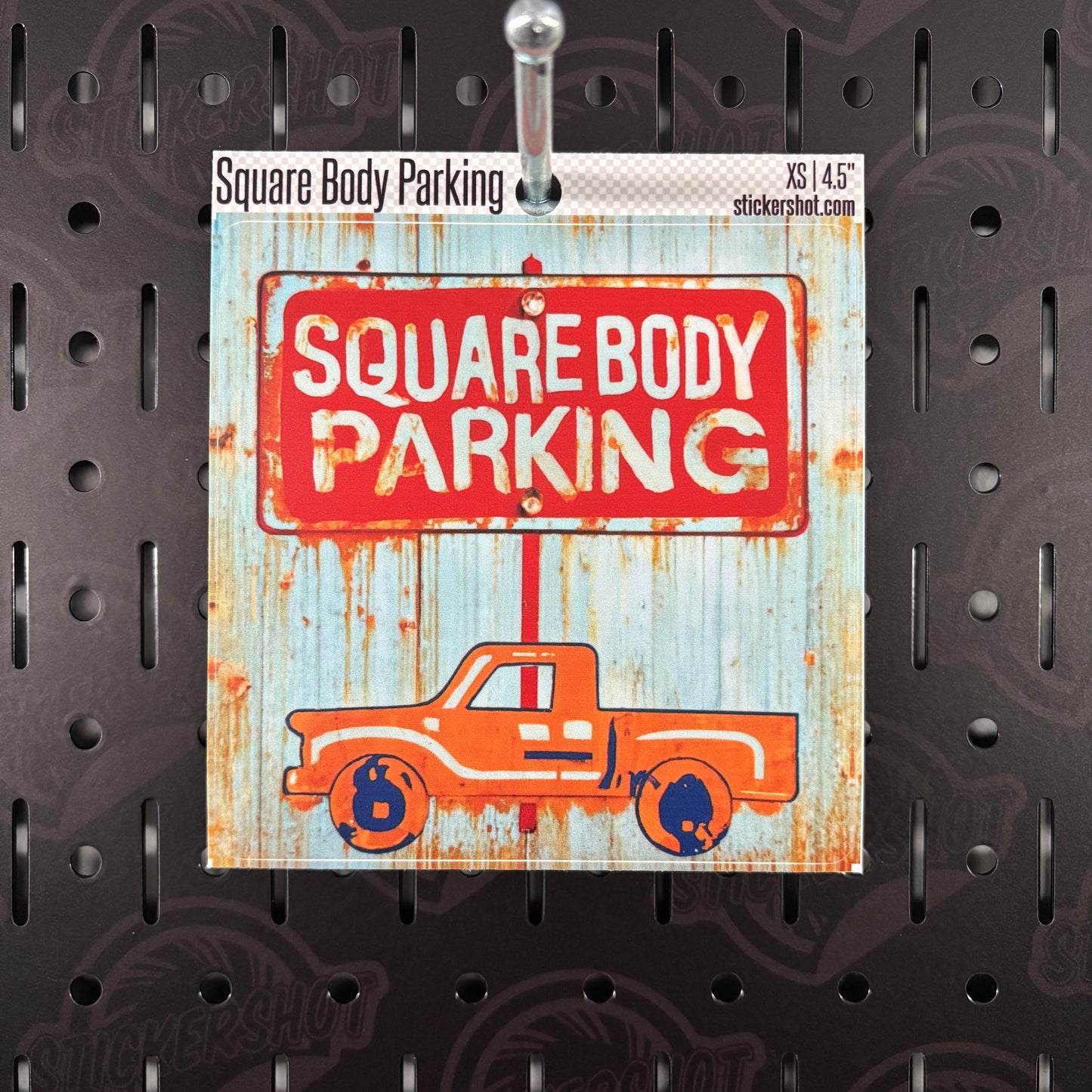 Square Body Parking Sticker