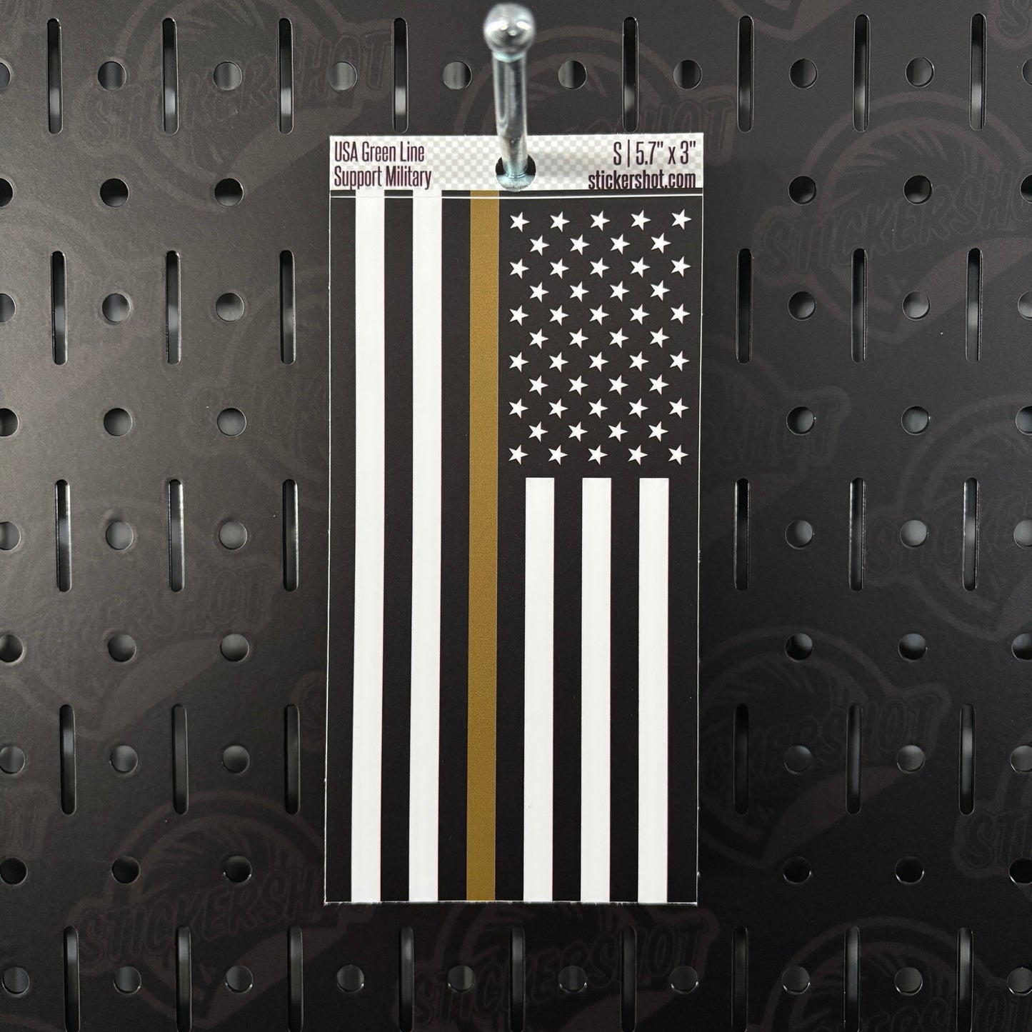 USA Green Line Flag Sticker