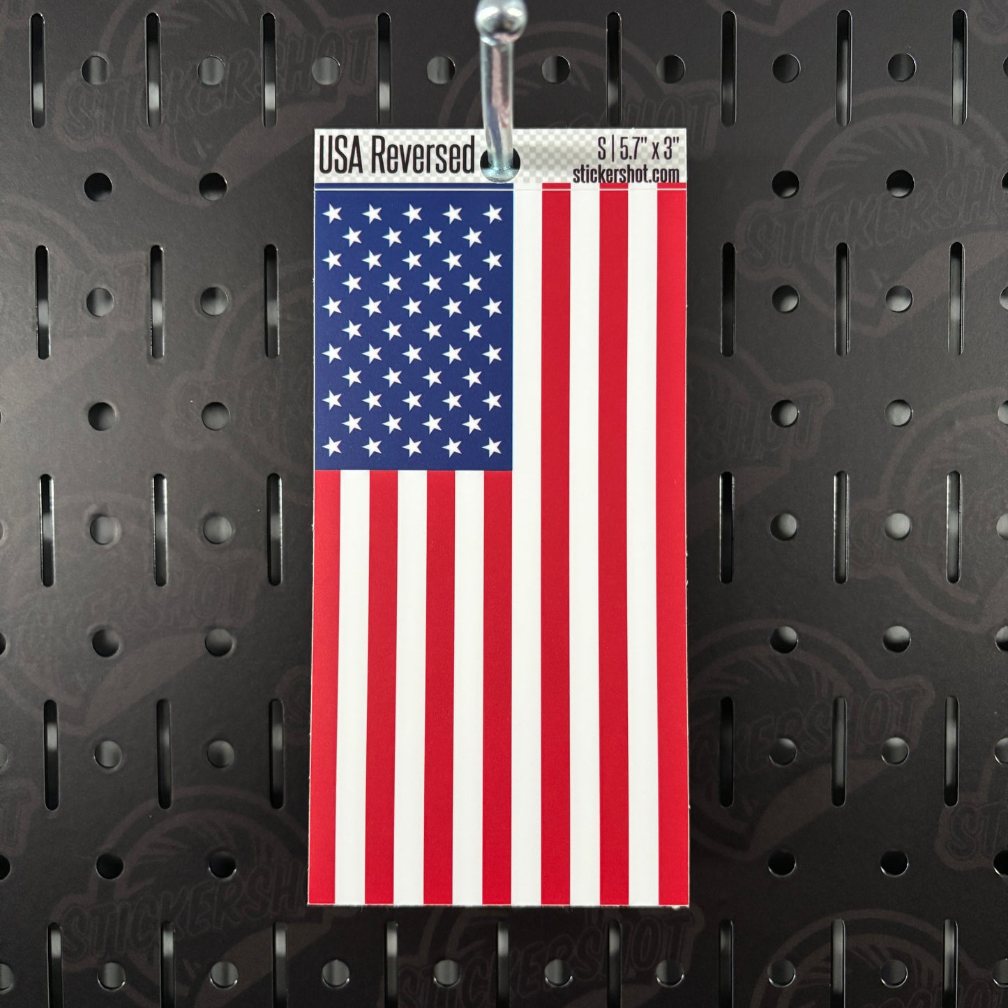 USA Reversed Flag Sticker