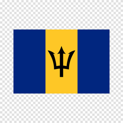 Barbados Flag Sticker