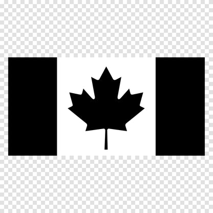 Canada Black Flag Sticker