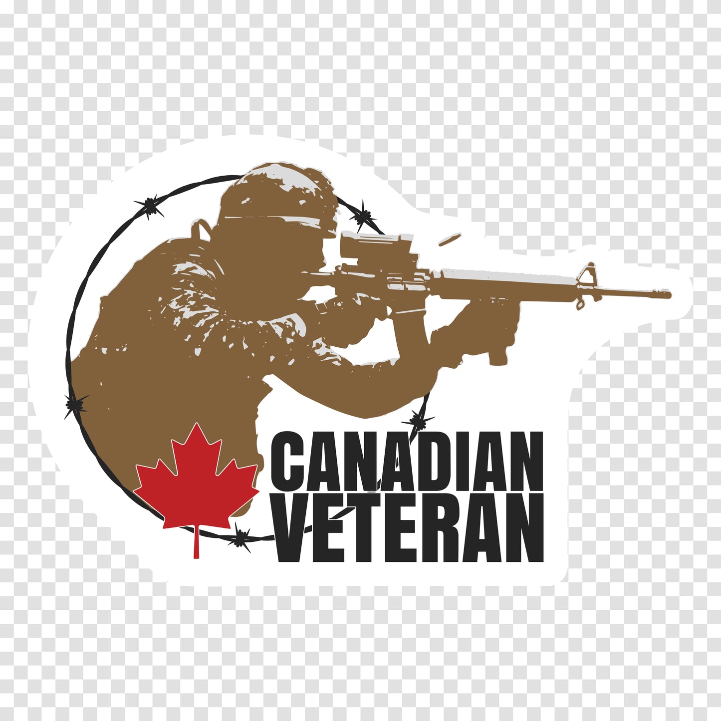 Canadian Veteran Soldier Sticker