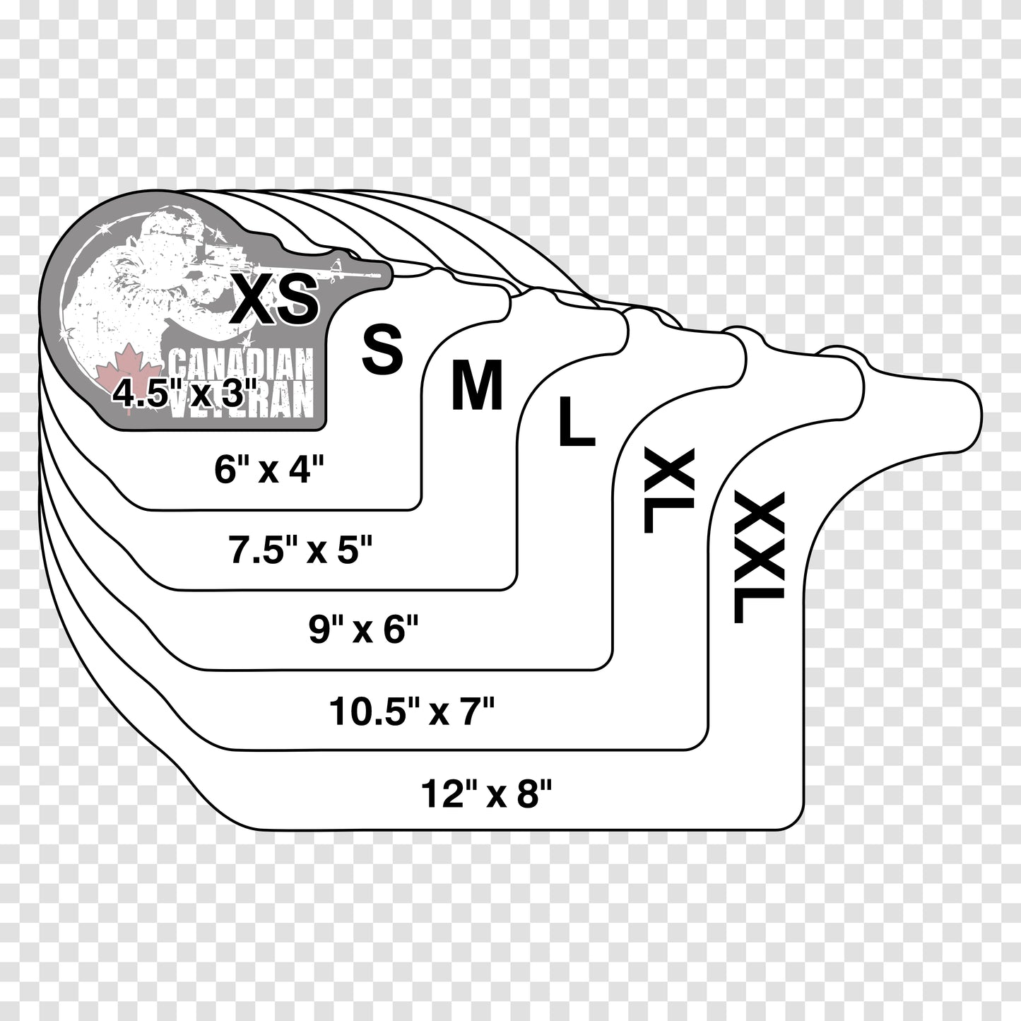 Canadian Veteran Soldier Black Sticker