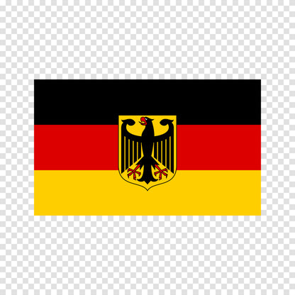 Germany with Coat of Arms Flag Sticker