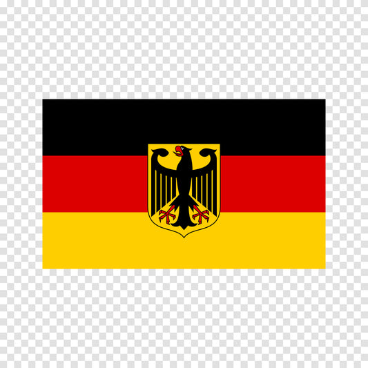 Germany with Coat of Arms Flag Sticker