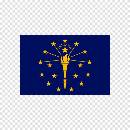 Indiana State Flag Sticker