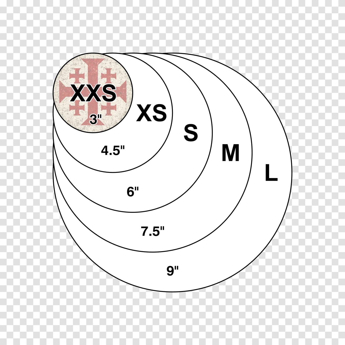 Jerusalem Cross, textured