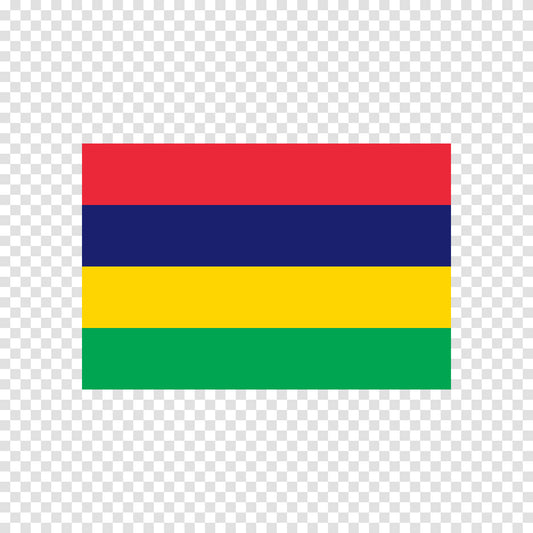 Mauritius Flag Sticker