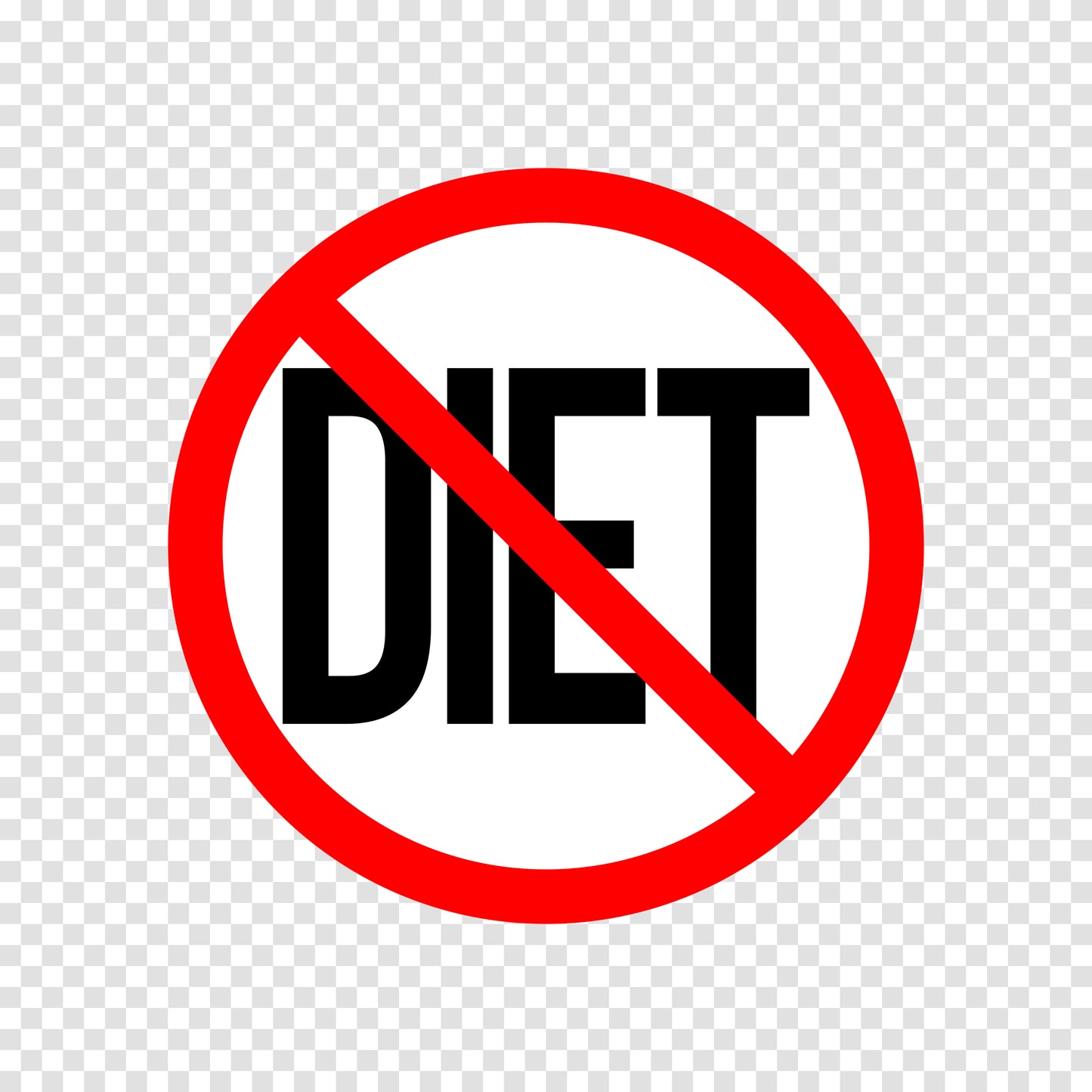 NO Diet Sticker