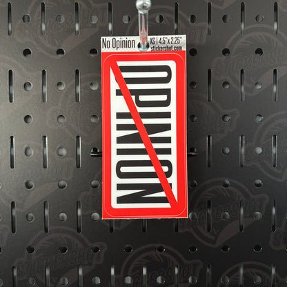 NO Opinion Sticker