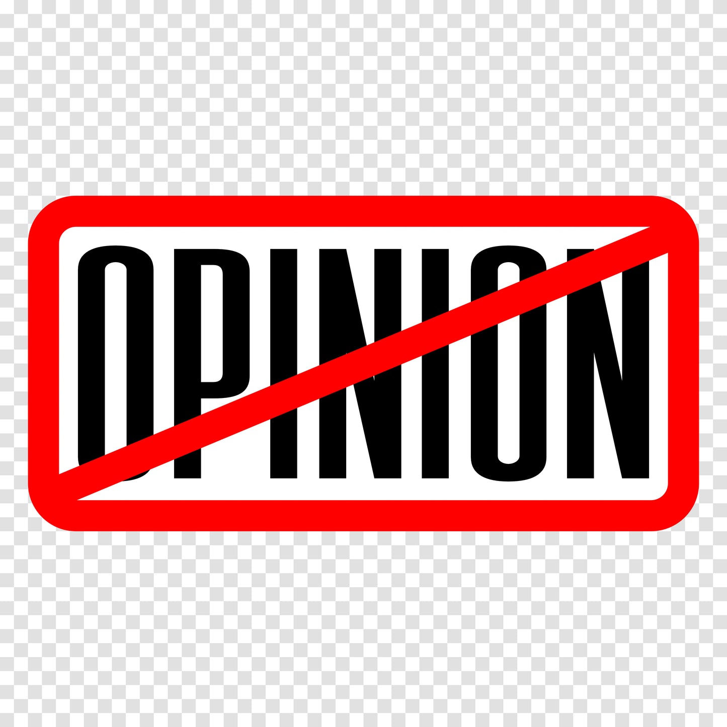 NO Opinion Sticker