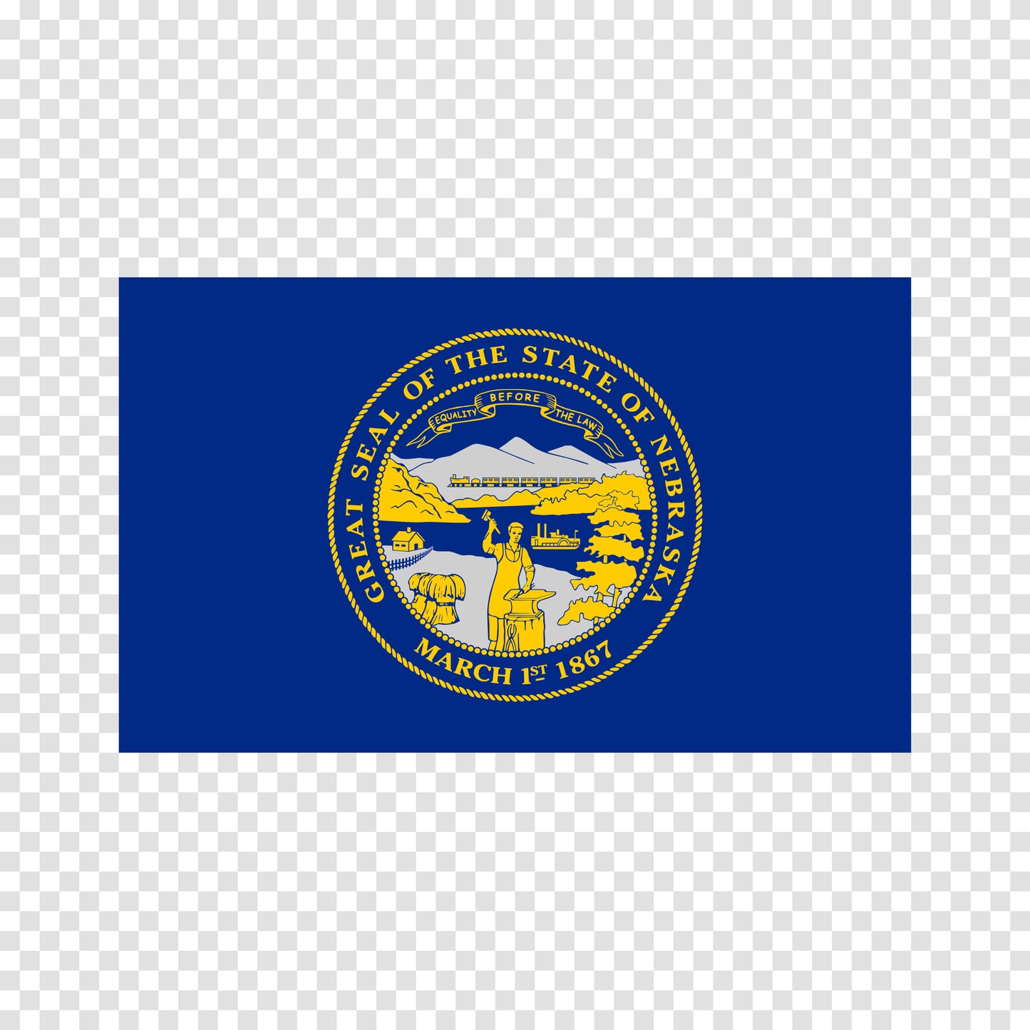 Nebraska State Flag Sticker