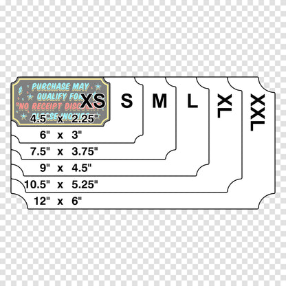 No Receipt Discount Sticker