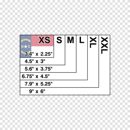 North Carolina State Flag Sticker
