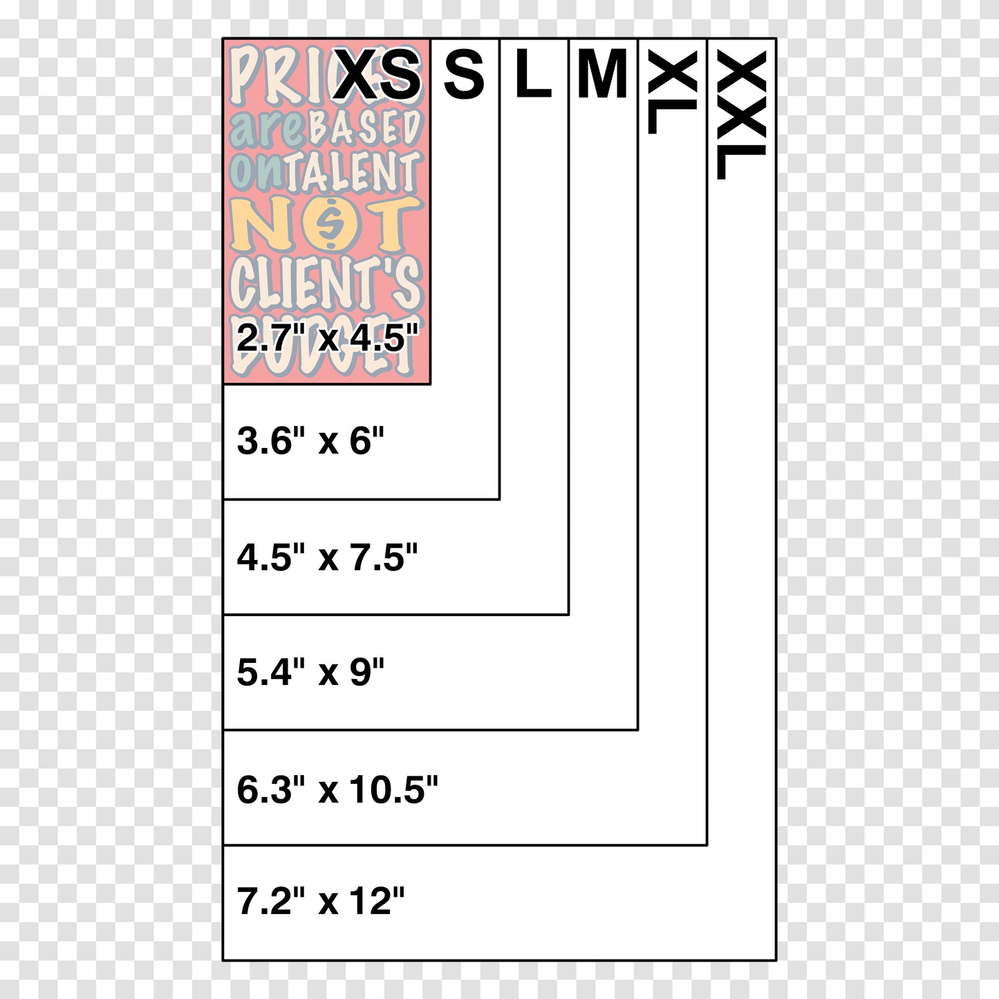 Prices are Based on Talent not Client's Budget Sticker