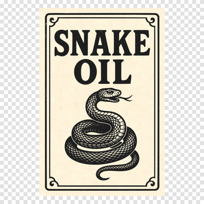 Snake Oil Label Sticker