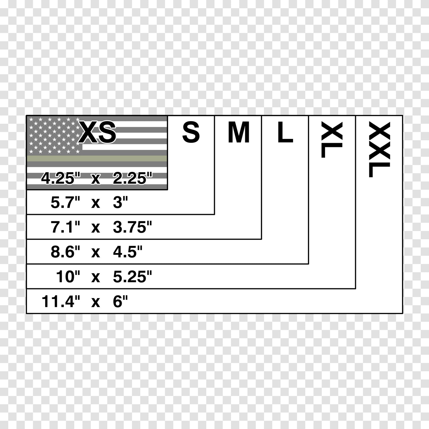 USA Green Line Flag Sticker