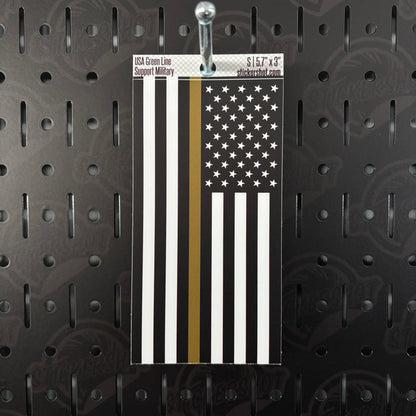 USA Green Line Flag Sticker