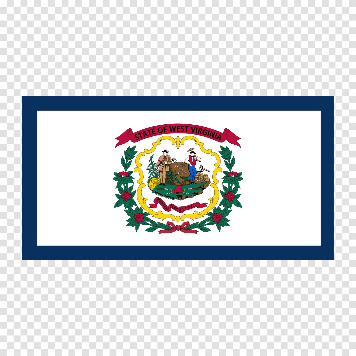 West Virginia State Flag Sticker