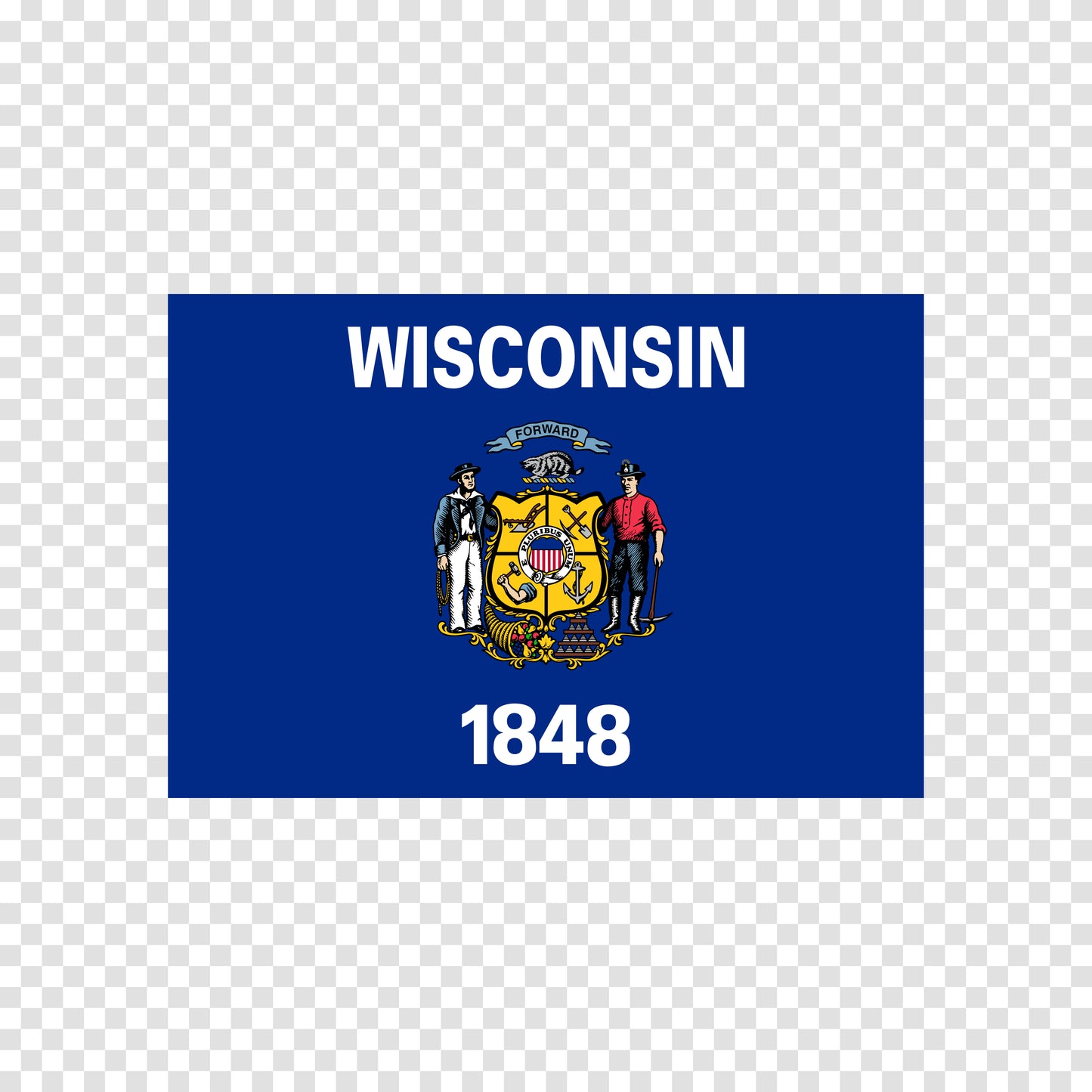 Wisconsin State Flag Sticker