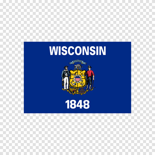 Wisconsin State Flag Sticker
